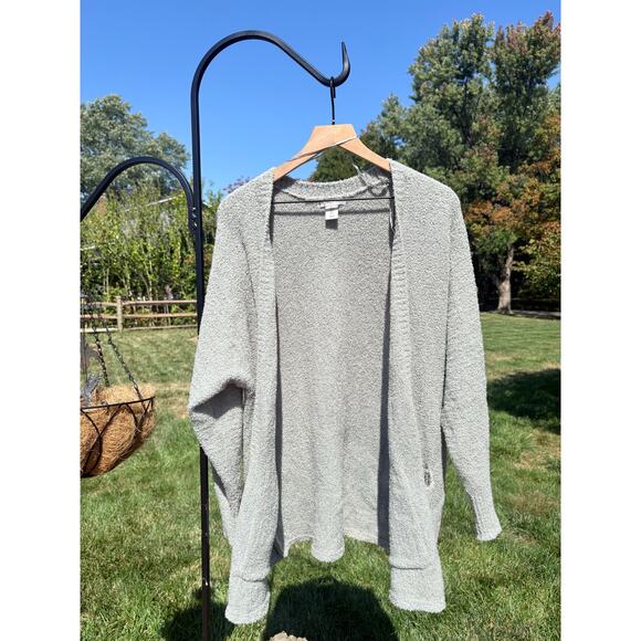 Sincerely Jules Plush Cardigan Sweater Size Small Cozy Lounge Sage Green - Picture 1 of 7